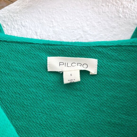 PILCRO By ANTHROPOLOGIE Fabric Mix Hoodie Sweatshirt Oversized Size Small - Picture 7 of 12